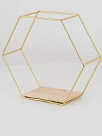 Houston Geometric Hexagonal Wall-Mounted Metal Floating Shelves