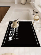 Sarajevo Modern Graphic Coffee Station Drying Mat