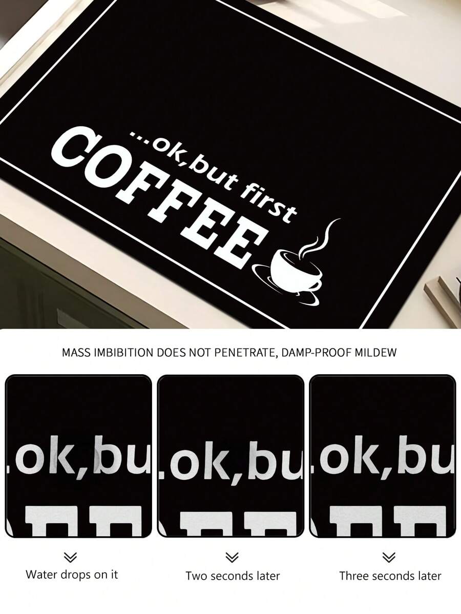 Sarajevo Modern Graphic Coffee Station Drying Mat