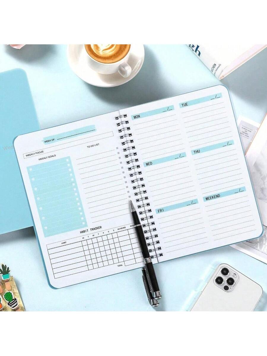 Shanghai Weekly Planner & Habit Tracker Notebook