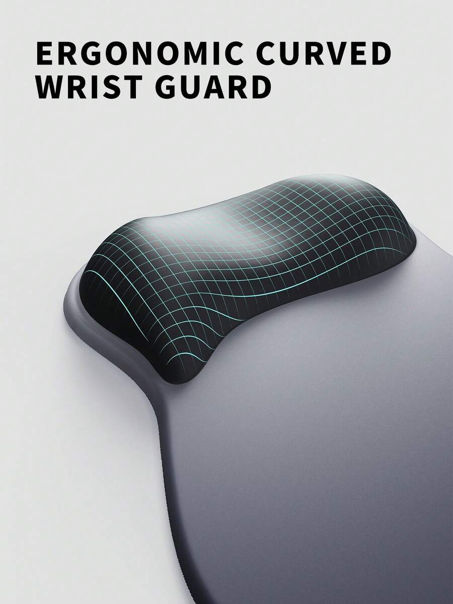 Los Angeles Professional Ergonomic Fabric Mouse Pad with Curved Wrist Guard