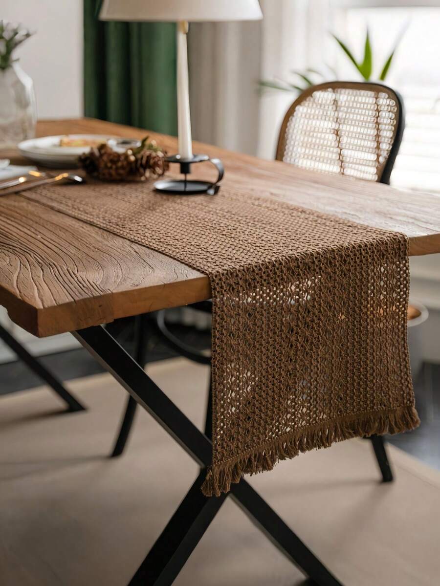 Sofia Elegant Knitted Lace Table Runner