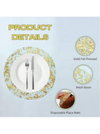 Vilnius Premium Marbled Metallic Dining Placemat