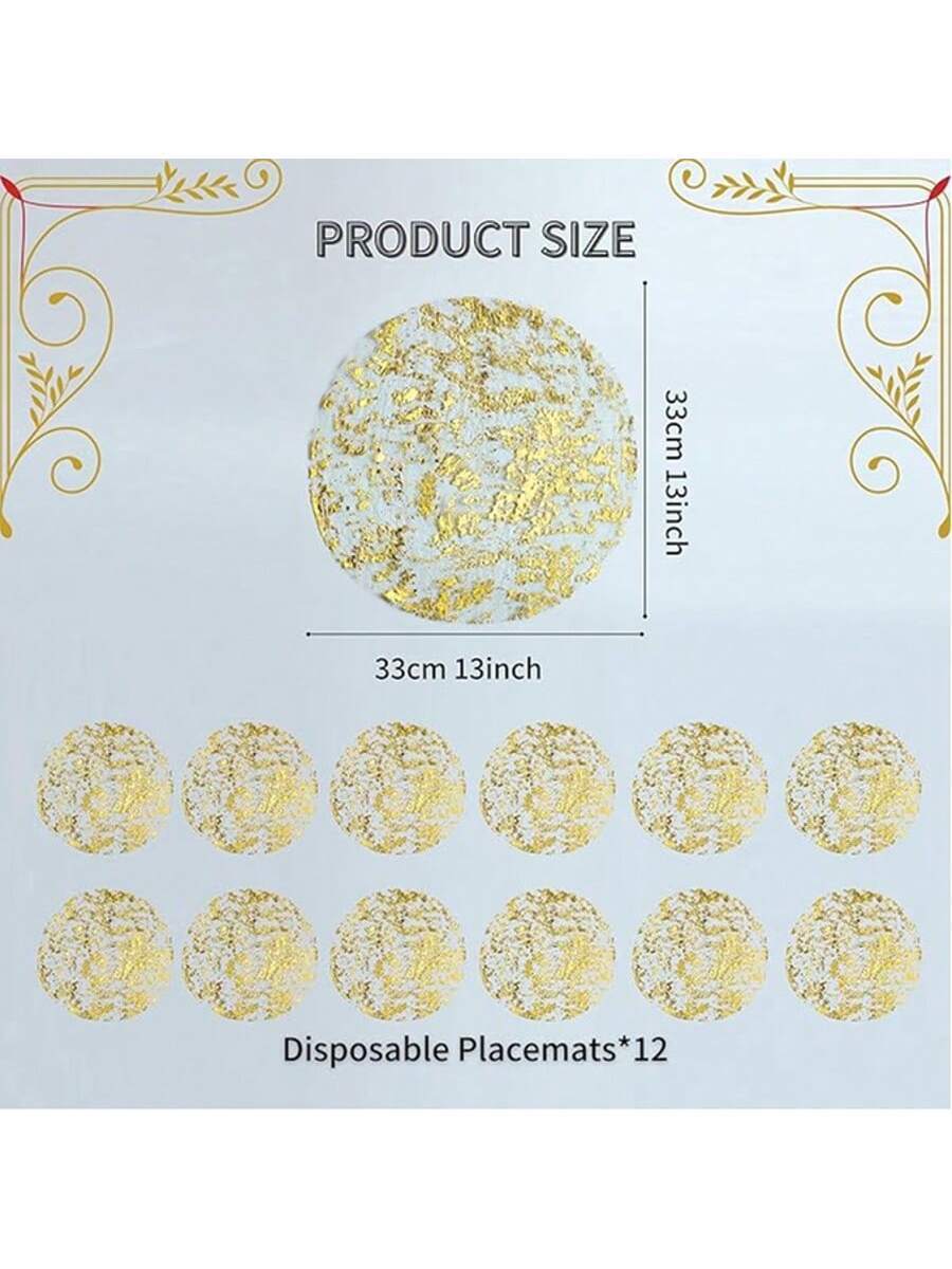 Vilnius Premium Marbled Metallic Dining Placemat
