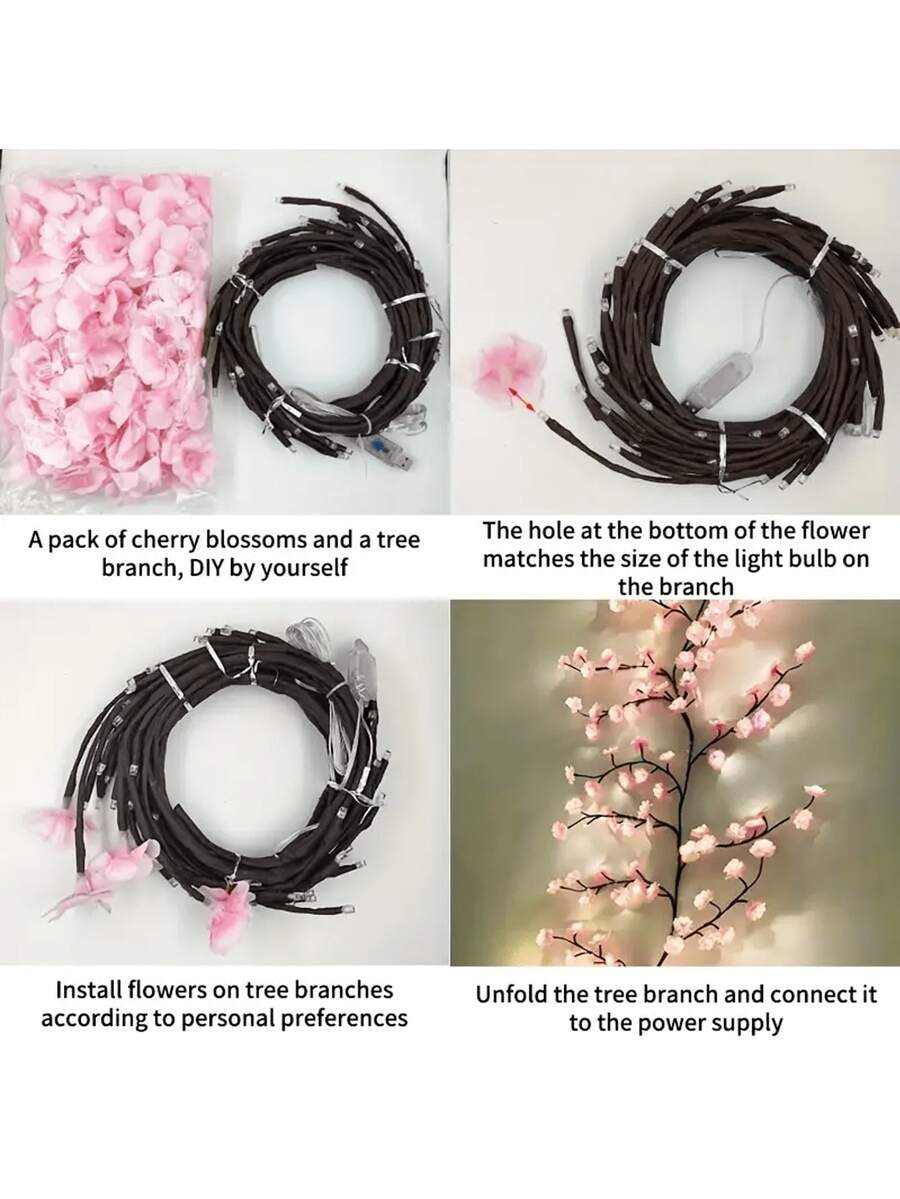 Paris Decorative Blossom LED Wall Light Branch