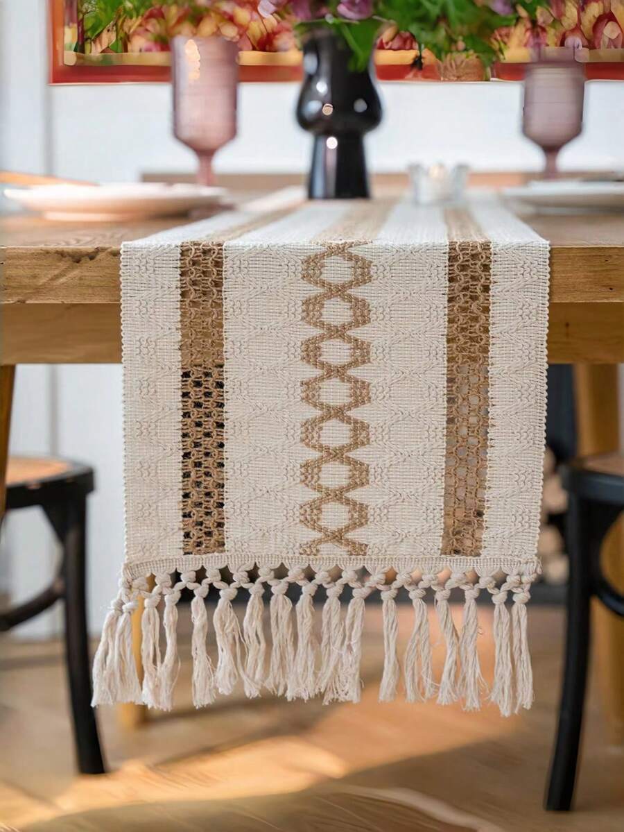 Sofia Elegant Knitted Lace Table Runner
