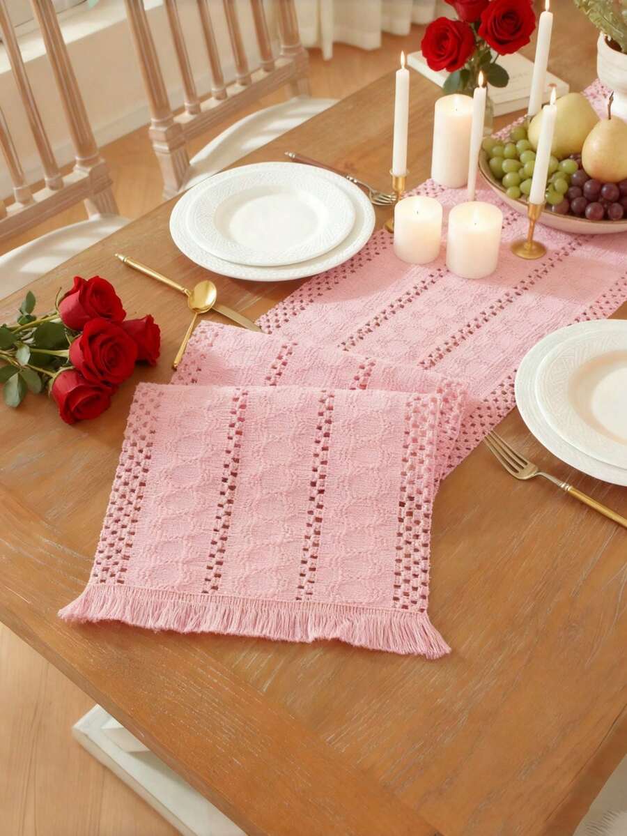 Sofia Elegant Knitted Lace Table Runner