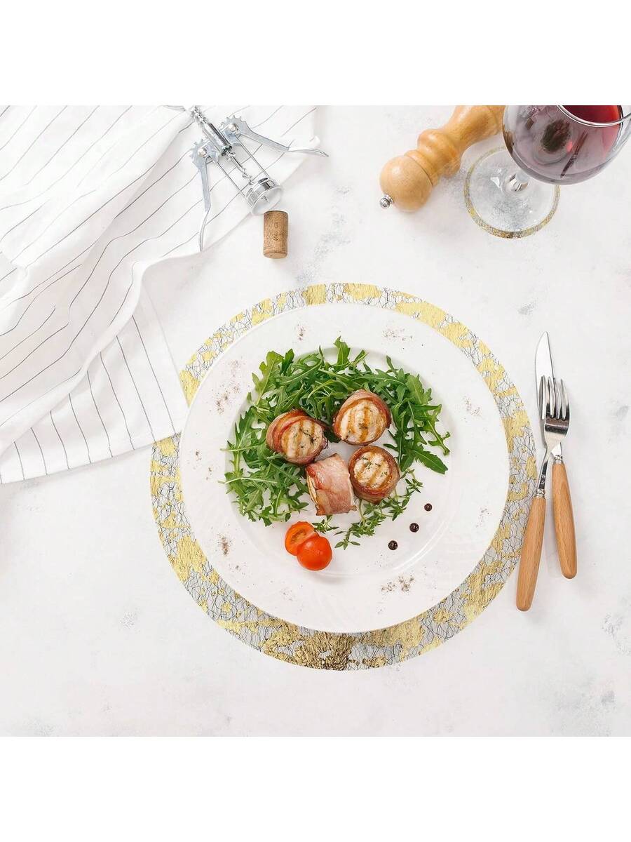 Vilnius Premium Marbled Metallic Dining Placemat