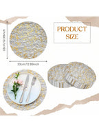 Vilnius Premium Marbled Metallic Dining Placemat