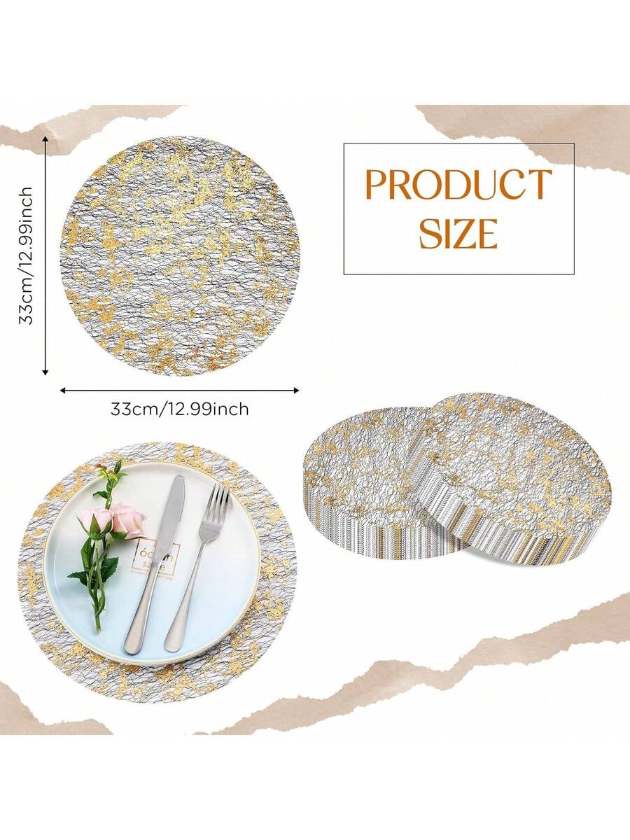 Vilnius Premium Marbled Metallic Dining Placemat
