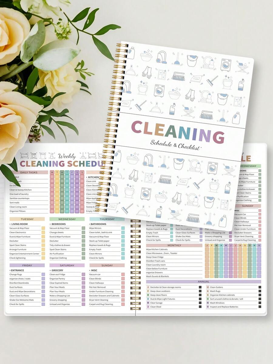Bangkok Cleaning Schedule Planner Notebook