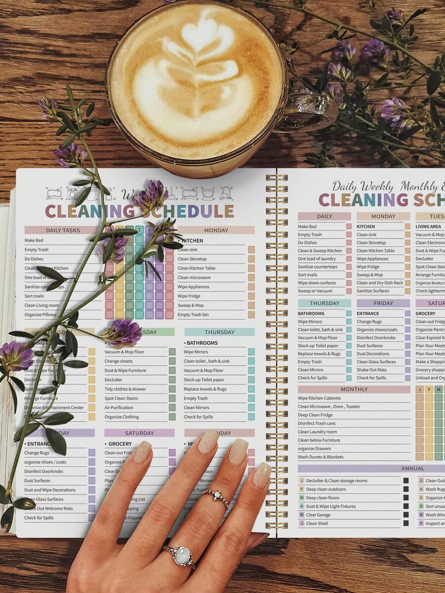 Bangkok Cleaning Schedule Planner Notebook
