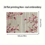 Skopje Japanese Style Floral Linen Placemat