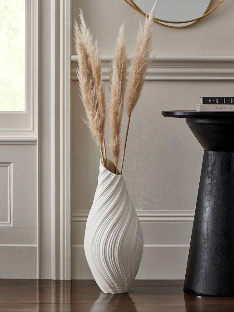 Modern Ceramic Teardrop Textured Wave Vase