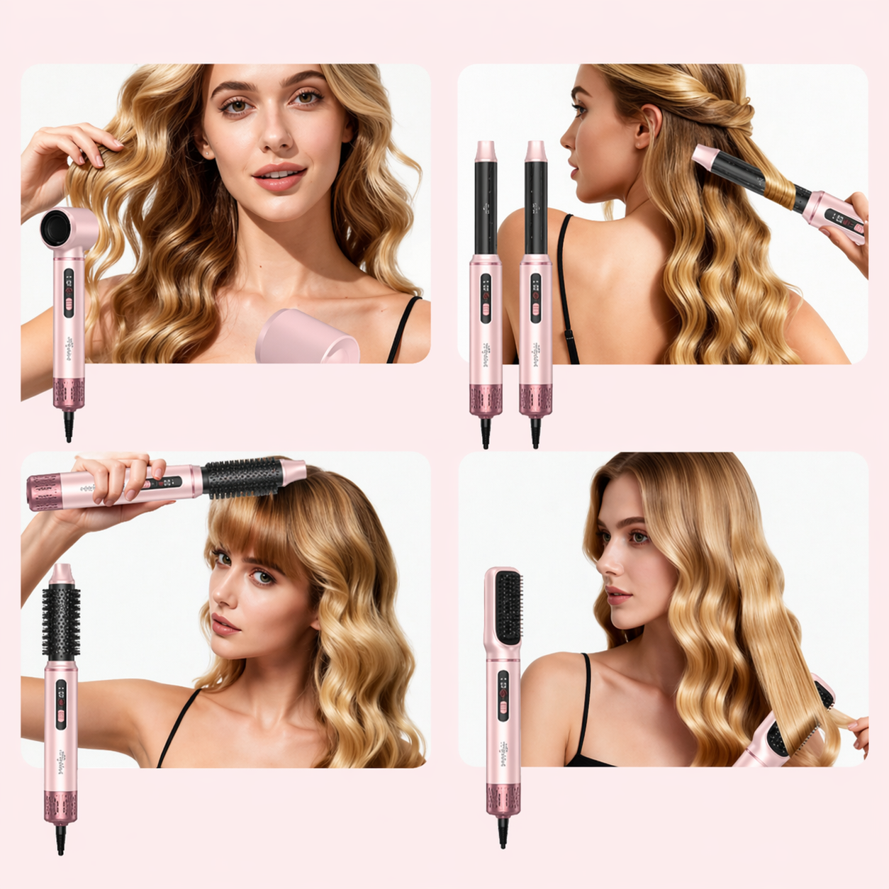 Yerevan Multi-Function Hot Air Styler Brush with Interchangeable Heads