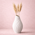 Modern Ceramic Teardrop Textured Wave Vase