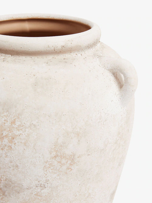 Rustic Terracotta Vase with Handle