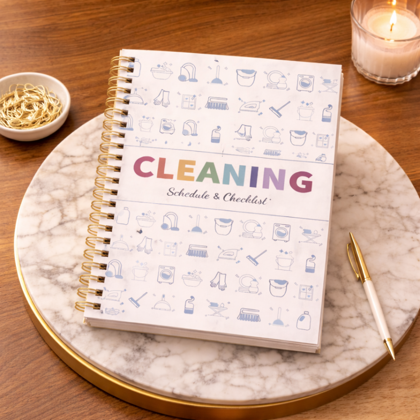 Bangkok Cleaning Schedule Planner Notebook