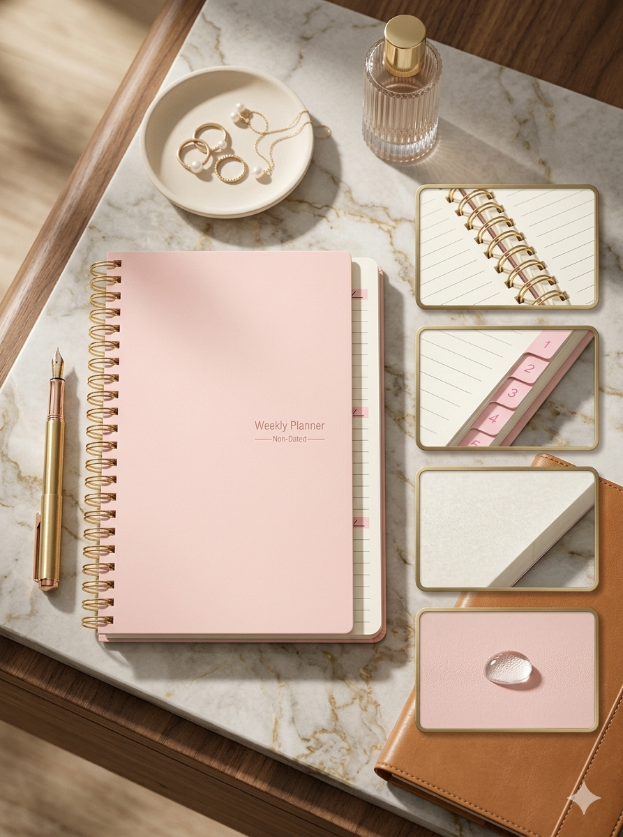 Shanghai Weekly Planner & Habit Tracker Notebook