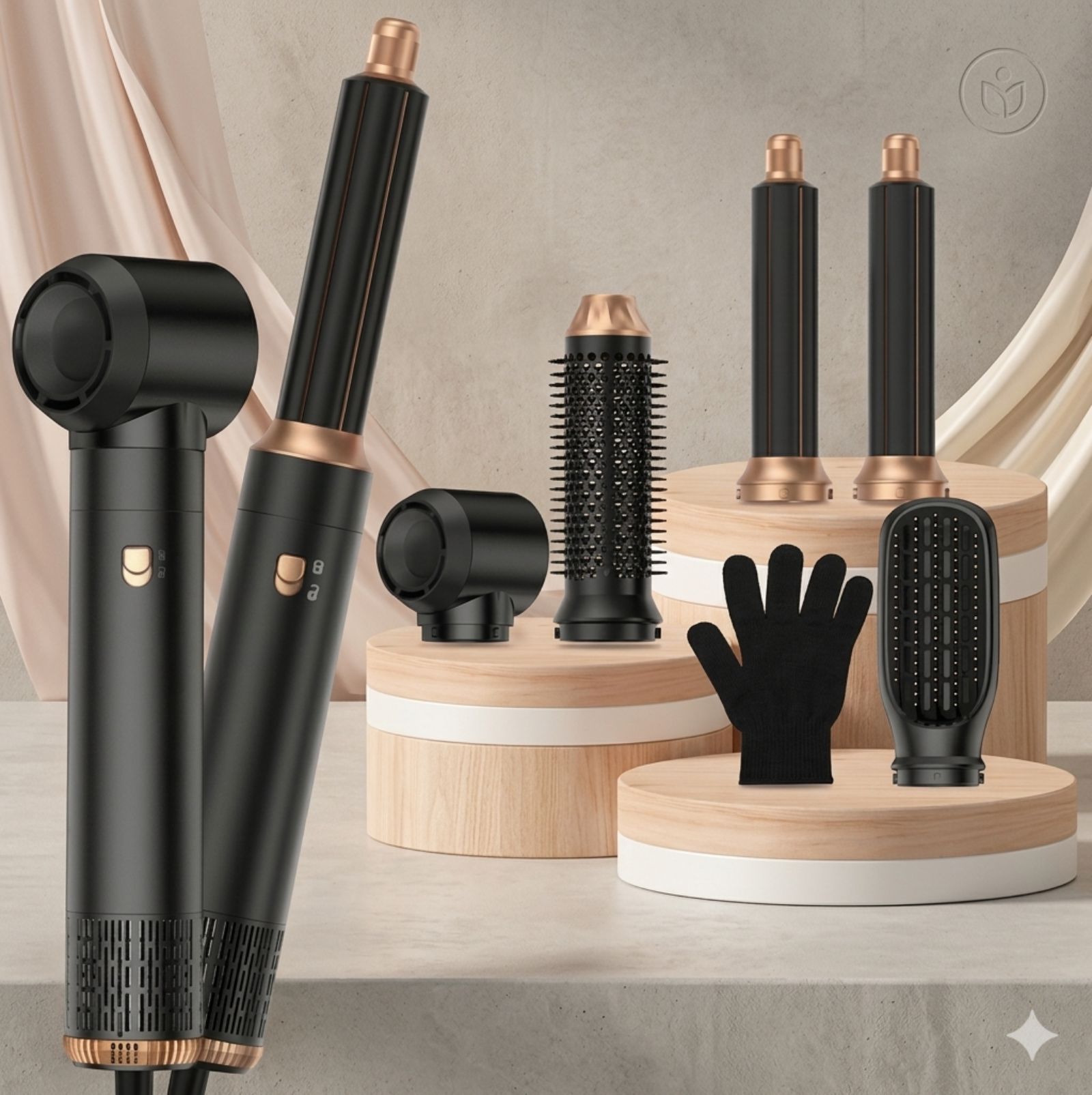 Yerevan Multi-Function Hot Air Styler Brush with Interchangeable Heads