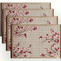 Skopje Japanese Style Floral Linen Placemat