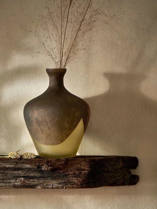 Rustic Earthenware Bottle Vase
