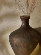 Rustic Earthenware Bottle Vase