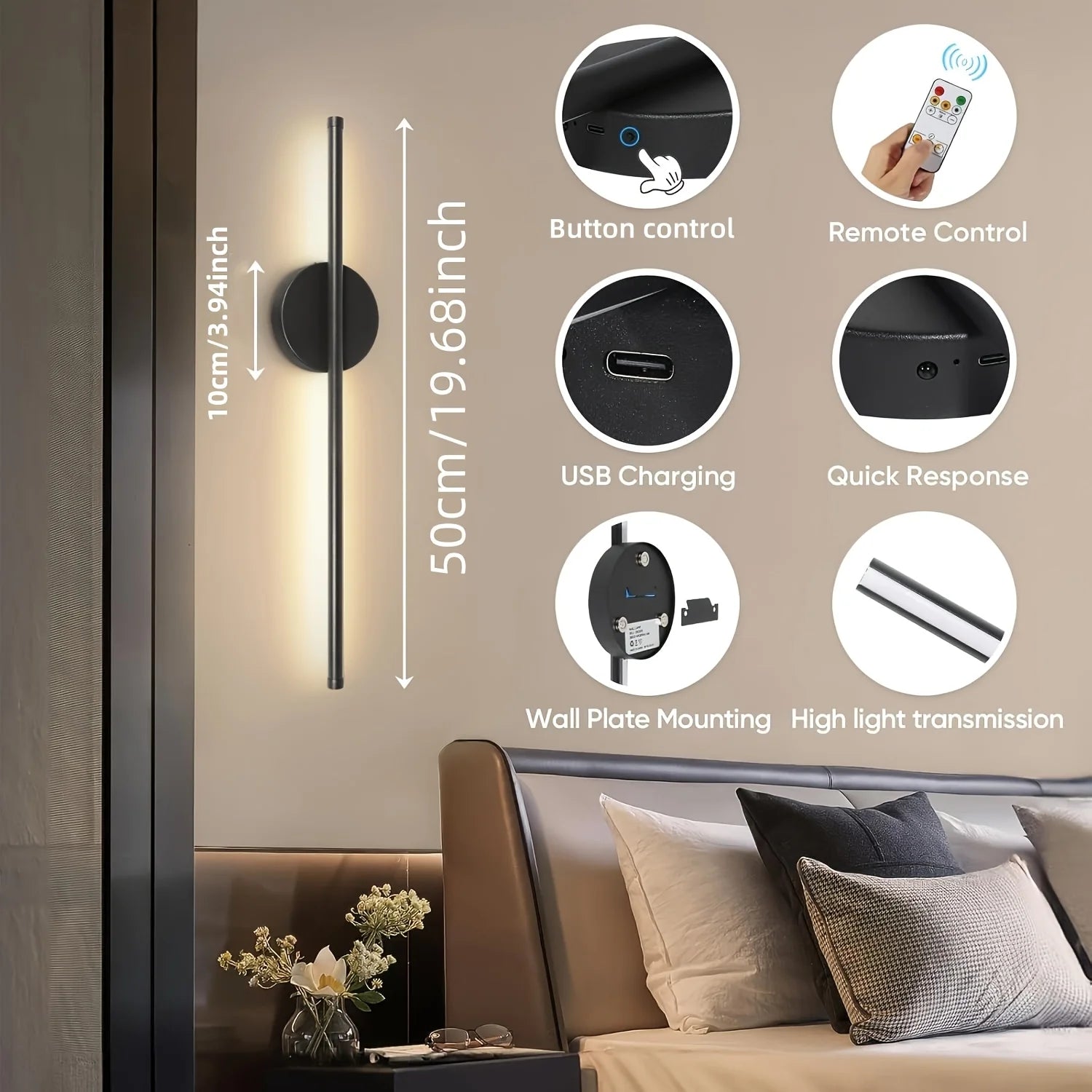 Cairo Wireless LED Wall Light