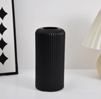Washington Ribbed Cylindrical Decorative Vase