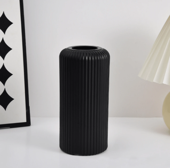 Washington Ribbed Cylindrical Decorative Vase