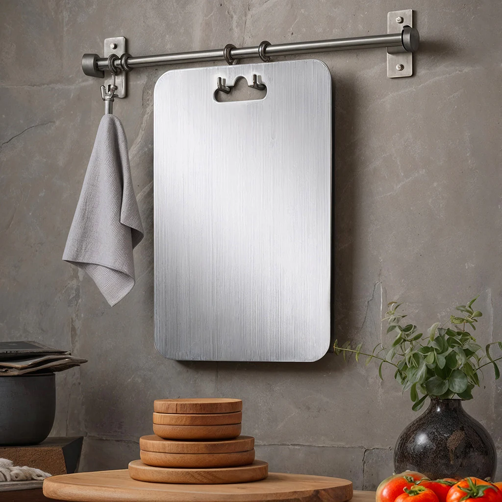 Sora Titanium Cutting Board | Professional Grade Metal Prep Surface